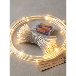 Muer 5 Metre 30LED'li Pilli Gün Işığı İp / Pirinç LED (2 Modlu)