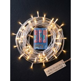 Muer 3 Metre 20 LED'li Pilli Gün Işığı İp / Pirinç LED (2 Modlu)