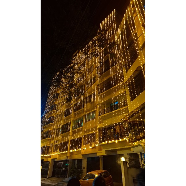 MUER IP65 Dış Mekan İp LED Aydınlatma 10 Metre 100 LED Gün Işığına Beyaz Çakarlı