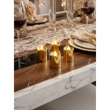 12'Lİ DEKORATİF GOLD LED MUM 4.5 CM
