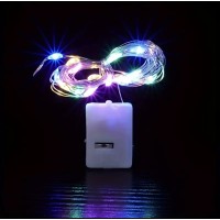 10'lu Paket 2 Metre 20 LED'li RGB Pilli Peri LED (3 Modlu)