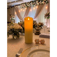 22,50 CM AKAR FİGÜRLÜ PİLLİ DEKORATİF LED MUM 