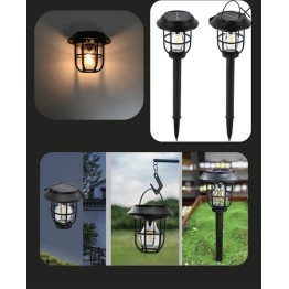Solar Güneş Enerjili Hareket Sensörlü Çift Kullanımlı Bahçe ve Duvar Apliği (50x13 cm)