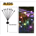 Solar Güneş Enerjili 75 cm 8 Toplu RGB Dekoratif Bahçe Çubuğu (2 Adetli Set)
