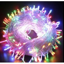 10 Metre RGB Boncuk İp LED - 100 Ledli Şeffaf Kablolu Eklenebilir Aydınlatma