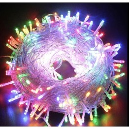 10 Metre RGB Boncuk İp LED - 100 Ledli Şeffaf Kablolu Eklenebilir Aydınlatma