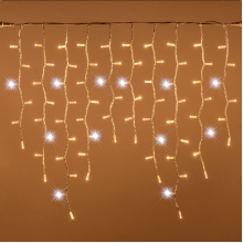 MUER IP65 Dış Mekan Çakarlı Saçak LED Aydınlatma (Amber & Beyaz Çakar / Beyaz Kablo)