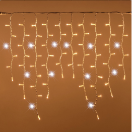 MUER IP65 Dış Mekan Çakarlı Saçak LED Aydınlatma (Amber & Beyaz Çakar / Beyaz Kablo)