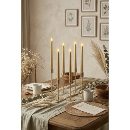 MUER 28 CM DEKORATİF GOLD ŞAMDAN LED MUM 