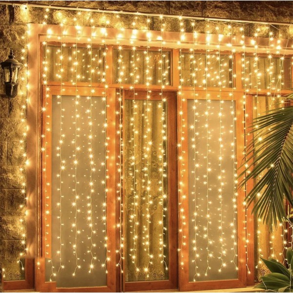 Gün Işığı 2x2 Perde LED - 200 Ledli Kumandalı ve USB'li Animasyonlu Aydınlatma