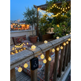  7 METRE 50 LED  GÜNEŞ ENERJİLİ DEKORATİF TOP LED